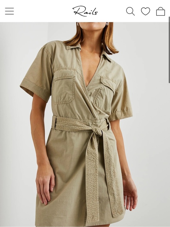Rails Dresses & Skirts - Rails Beige Utility Mini Dress with Tie Belt